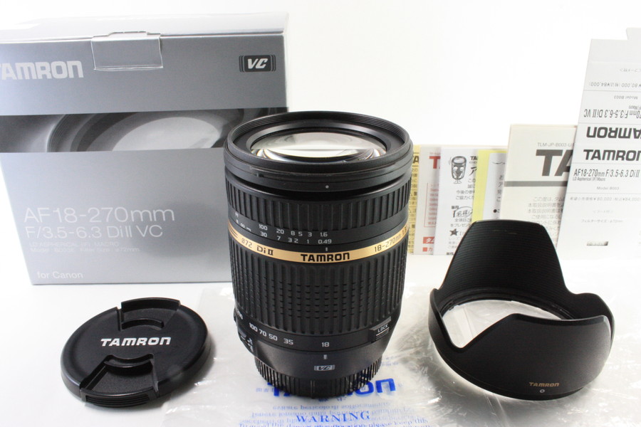 【極上美品】タムロンキヤノン用18-270mm（Model B008）レンズ☆彡